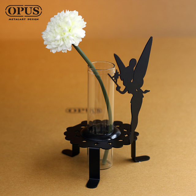 OPUS東齊金工 精靈之瓶-花仙子瓶插(黑) 插花瓶器 玻璃花器 餐廳餐桌裝飾品擺飾佈置 KL-va04B
