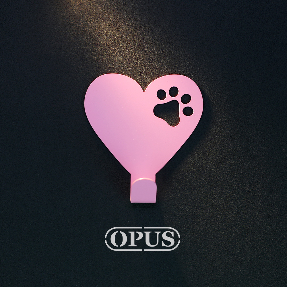 【OPUS東齊金工】當貓咪遇上符號heart 壁飾掛勾 生活收納衣架掛架 愛心造型掛鉤無痕 HO-nb12-heart(P)