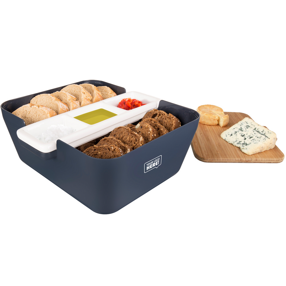 TK 麵包收納盒+醬碟組(深藍)