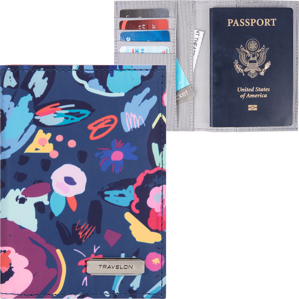 TRAVELON 兩折式護照夾(花藝)