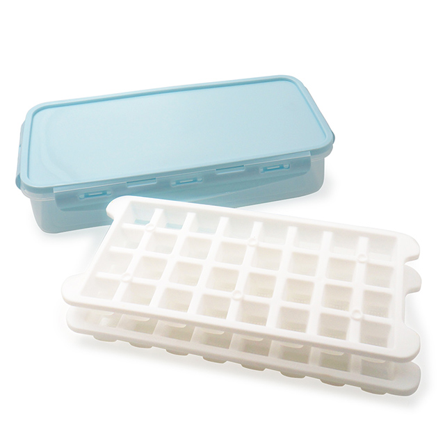 64格矽膠製冰盒(含保鮮盒) 冰塊一按即出