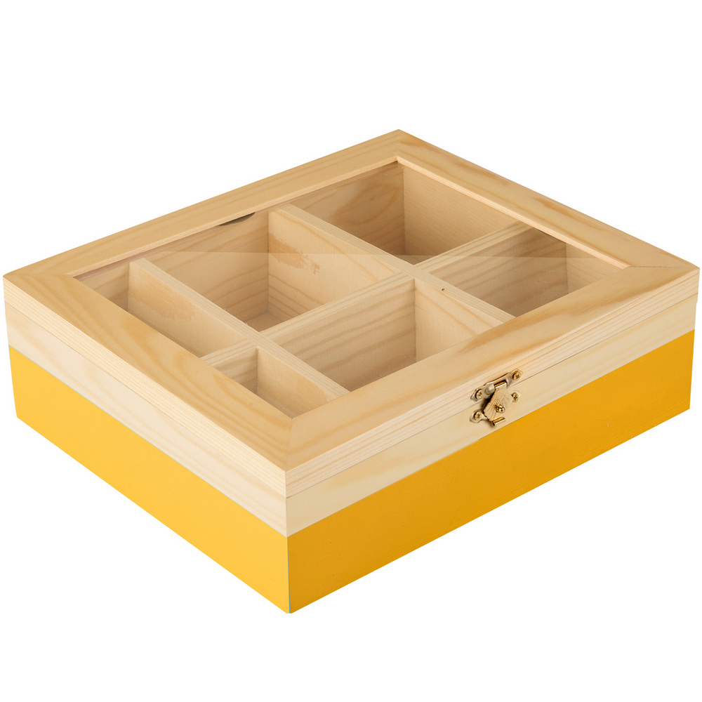 IBILI 木質茶包收納盒(黃)