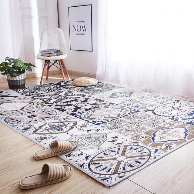 【收納職人】現代歐美輕奢風地毯/床邊毯/茶几毯_波西米亞風