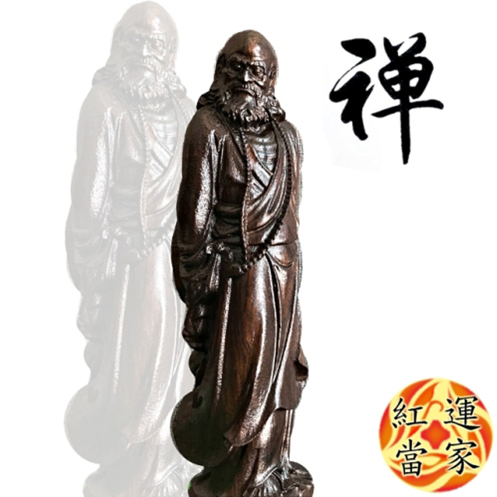 【紅運當家】越南沉香木雕佛像 達摩祖師(高29公分)