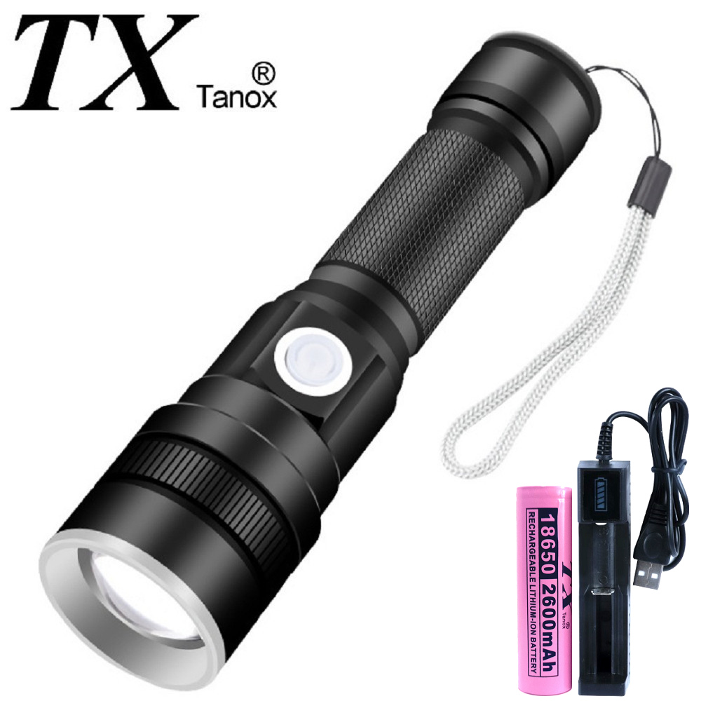 TX特林XHP-50 LED強亮USB充電手電筒(T-F25-P50)