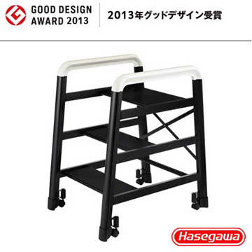 【長谷川Hasegawa設計好梯】Camber DE-3B 設計傢俱梯 黑色-3階(59cm)