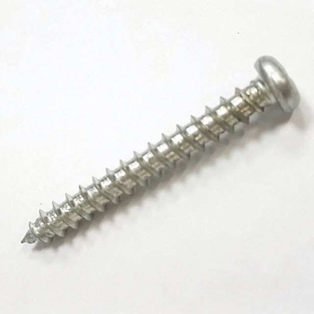 U1 十字螺絲 3/16 X 1-1/2 英寸 鍍鋅 丸頭螺絲 100支/包 尖尾攻牙釘 鐵板牙螺絲