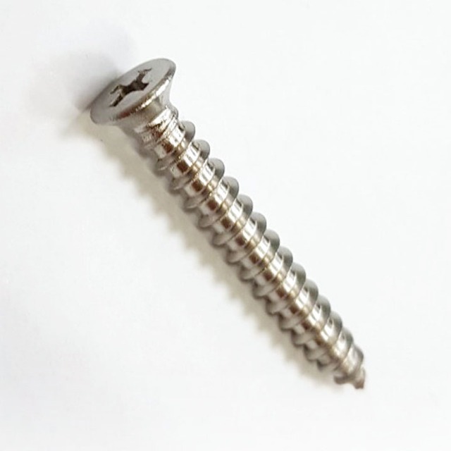 U2 十字螺絲 3/16 X 1-1/2英寸 白鐵 皿頭螺絲（100支/包）尖尾攻牙釘 鐵板牙螺絲