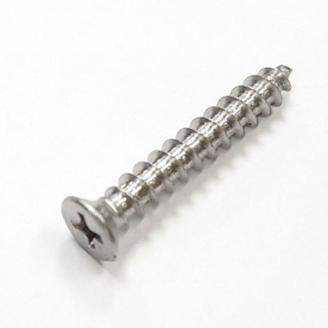 U3 十字螺絲 3/16 X 1-1/4英寸 白鐵 皿頭螺絲（100支/包）尖尾攻牙釘 鐵板牙螺絲