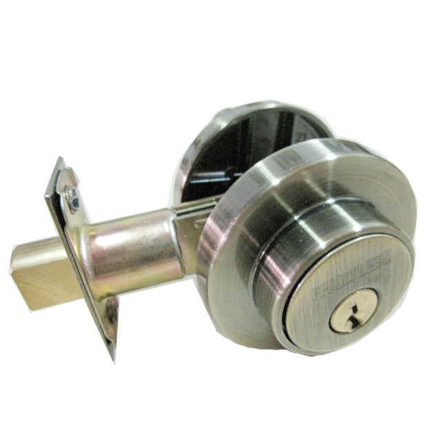 加安牌 現代風系列補助鎖 DA181 60mm 青古銅色 扁平鑰匙 圓套盤輔助鎖 大門鎖