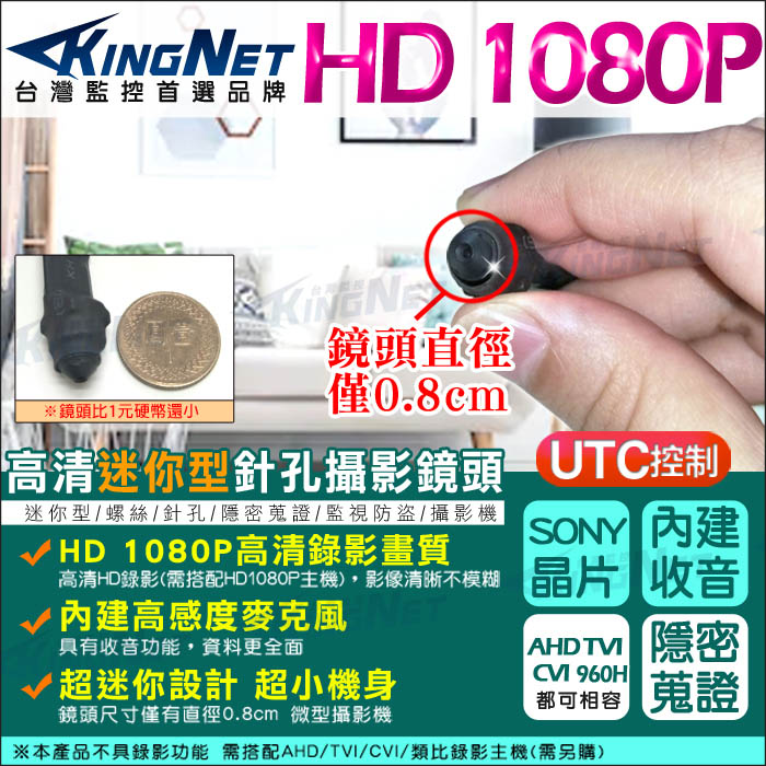 監視器 微型針孔攝影機 1080P 迷你型 錄影錄音