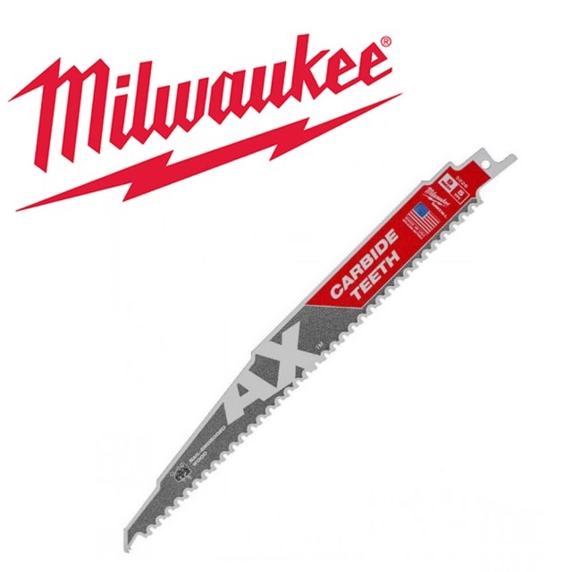 Milwaukee 美沃奇碳化鎢鋸齒 9”軍刀鋸片﹧木工專用﹧1入48-00-5226