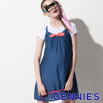 Gennies奇妮 甜美細肩帶春夏背心洋裝(G1521)