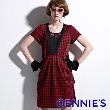 Gennies奇妮 經典寶石格紋洋裝(H2207)