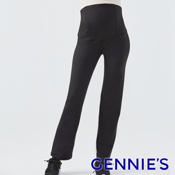 Gennies奇妮 高腰直筒款彈力孕律褲(T4D08)