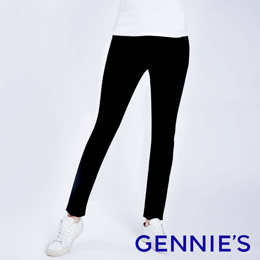 Gennies奇妮 修身曲線牛仔褲-黑(T4F07)