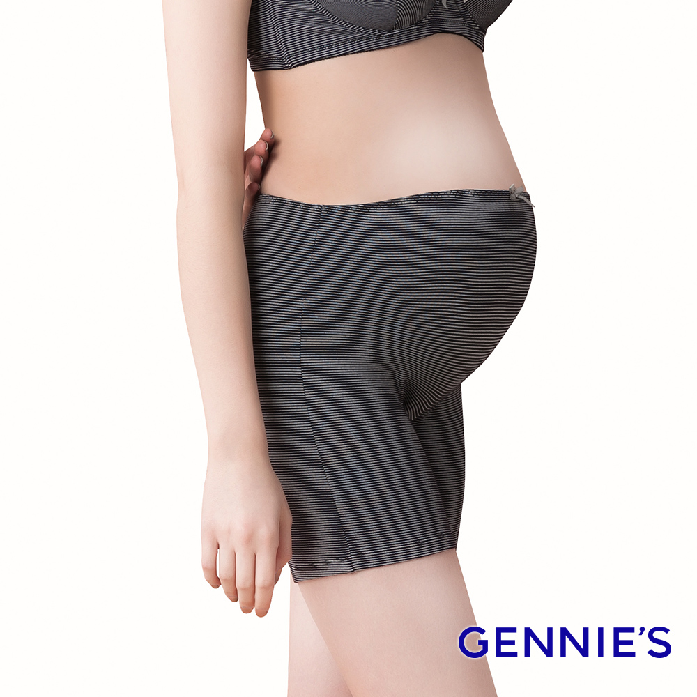 Gennies奇妮 啡藏珍品-咖啡紗孕婦平口內褲-黑(GB59)