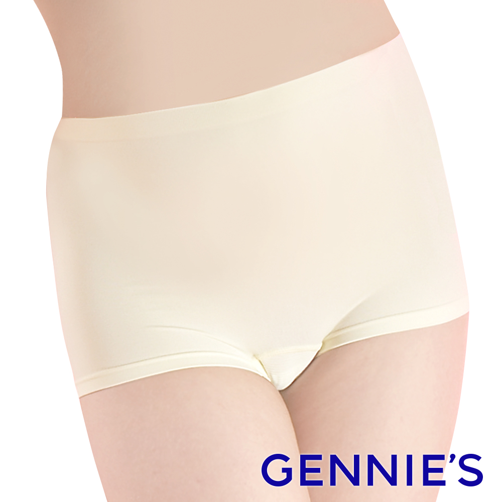 Gennies奇妮 One piece系列 一體成型孕婦平口內褲-淺黃(GB51)