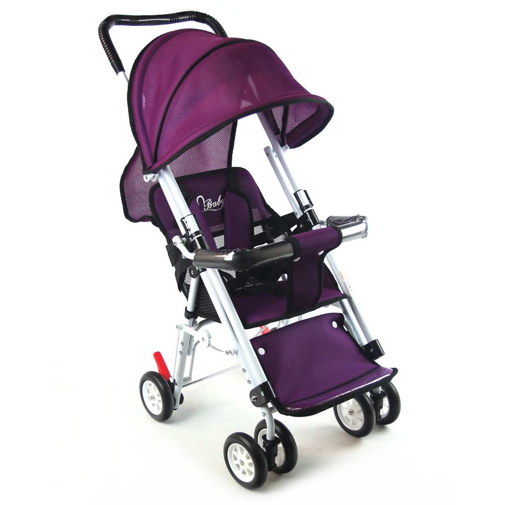 S-Baby 第三代五點式安全帶輕便型推車(可變座椅)-紫