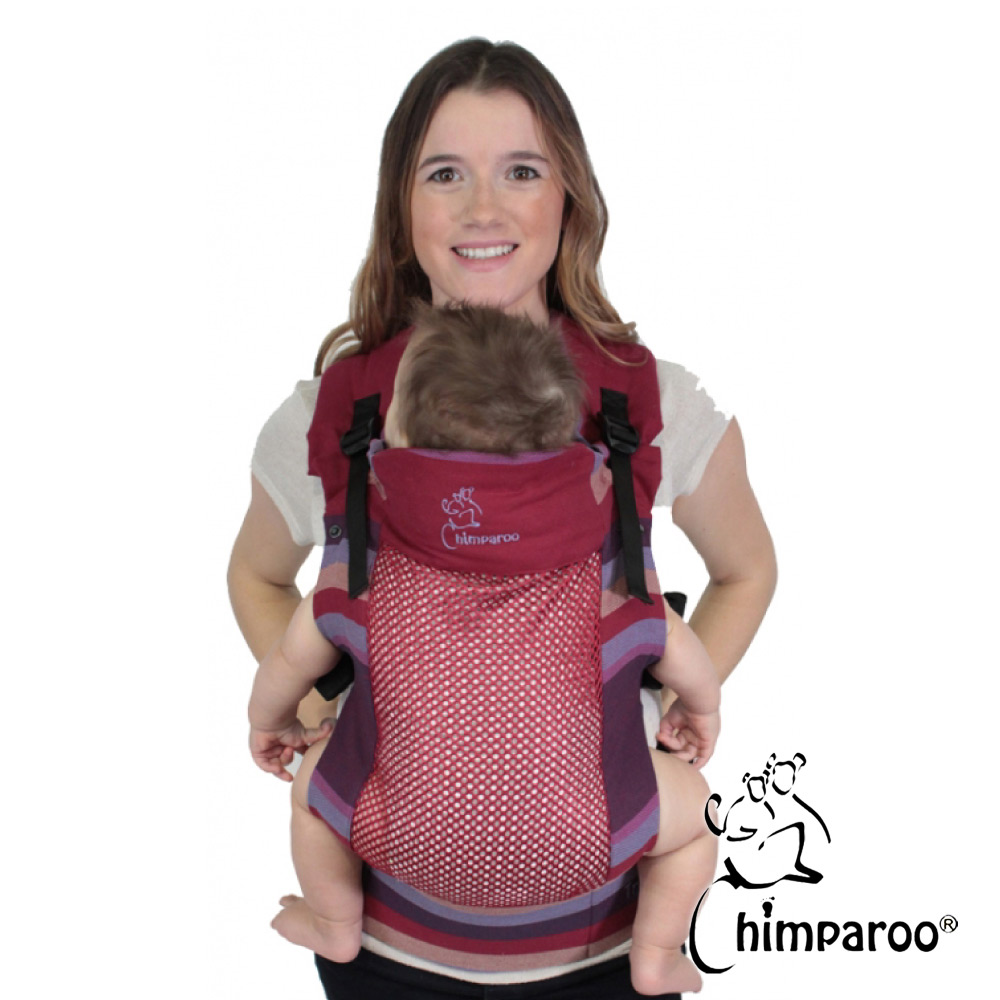 加拿大 Chimparoo Trek Air-O 透氣嬰兒揹帶,茱麗葉紅