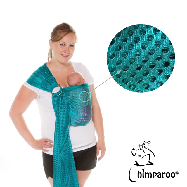 加拿大 Chimparoo Ring Sling Air-O 透氣雙環親密揹巾, 湖水綠