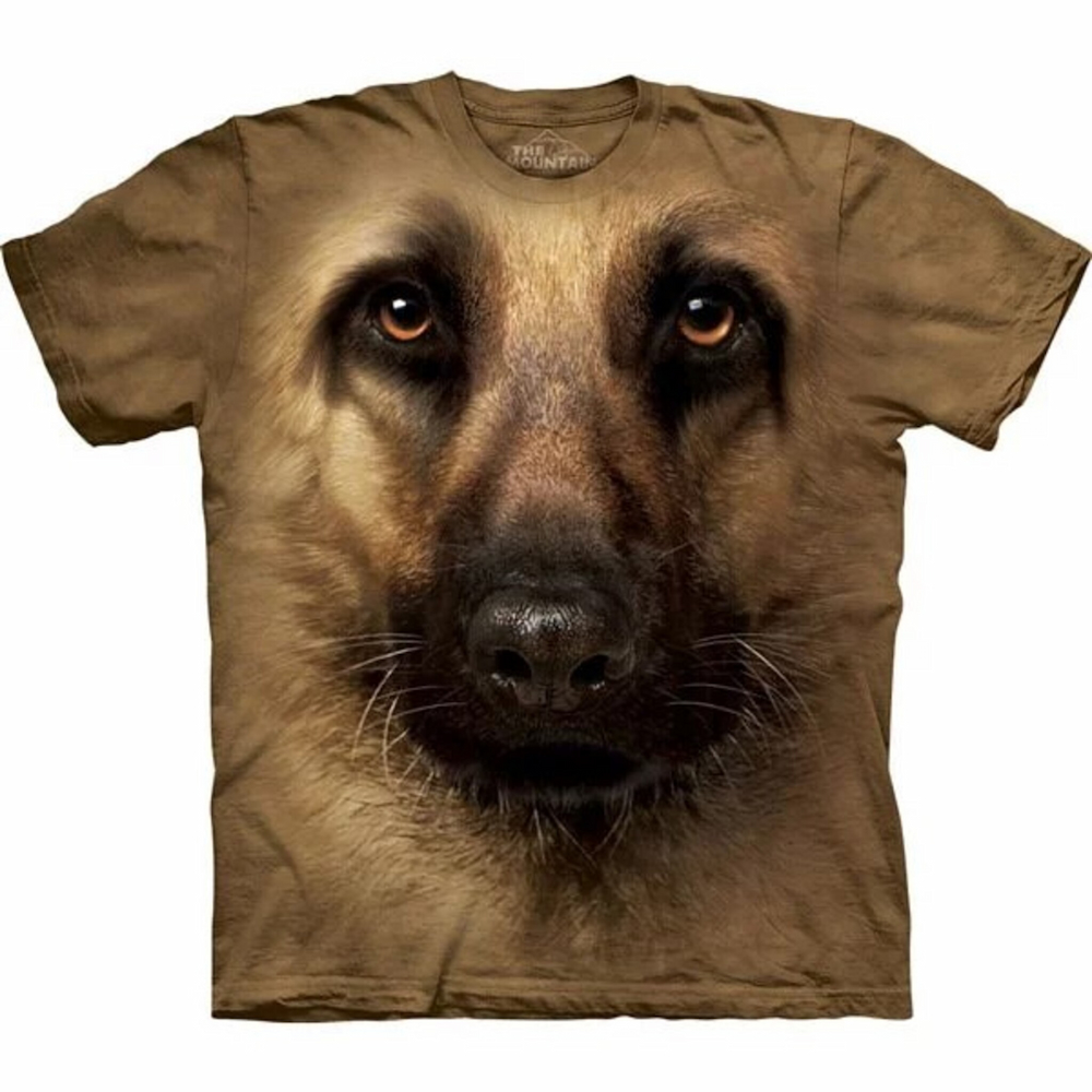 『摩達客』(現貨) 美國進口【The Mountain】自然純棉系列 狼犬臉 T恤