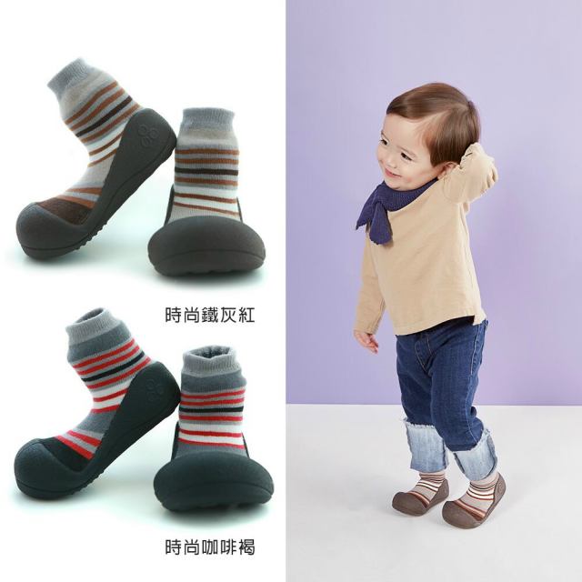 韓國Attipas襪型學步鞋-時尚條紋系列