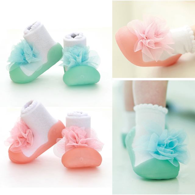 韓國Attipas襪型學步鞋-胸花系列