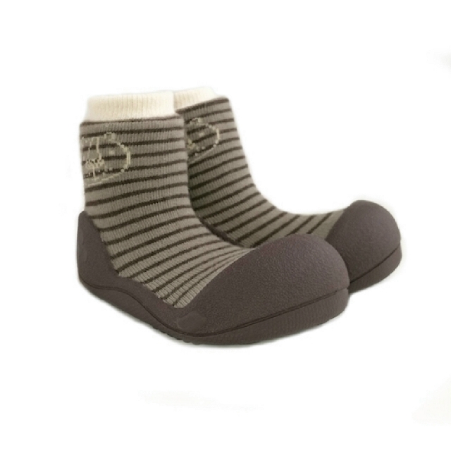 韓國Attipas襪型學步鞋-棕紋森林