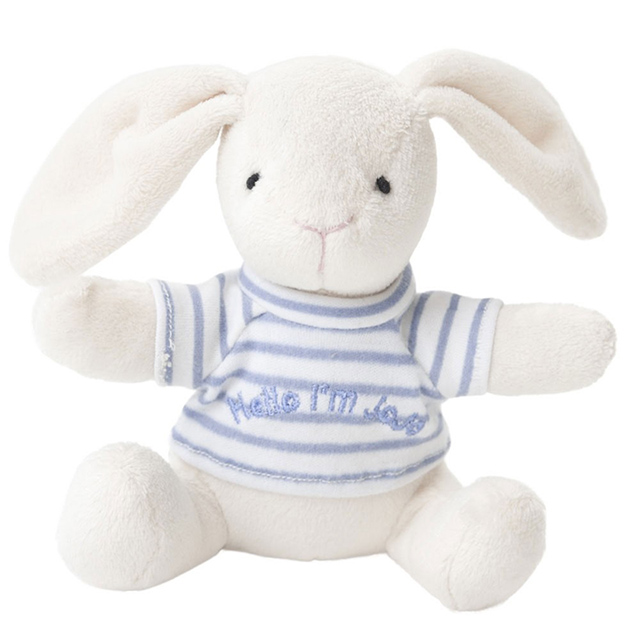 英國 JoJo Maman BeBe 藍色兔寶寶玩偶 (JJB7108B)