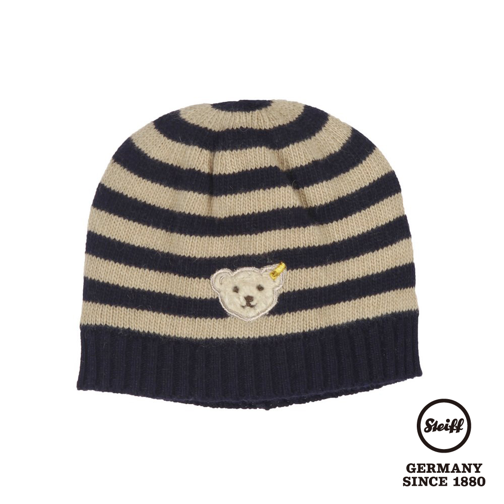 STEIFF德國精品童裝 - 手工針織 雙色條紋 毛帽(43圍巾/配件)