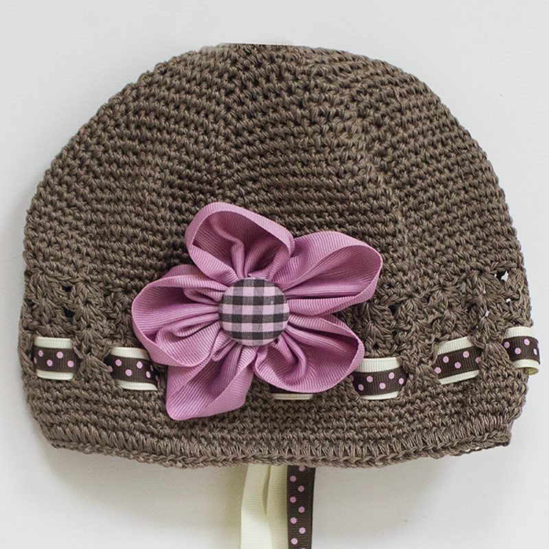 美國 Lollitops 純手工針織帽俏麗花朵系列_ # FF-13