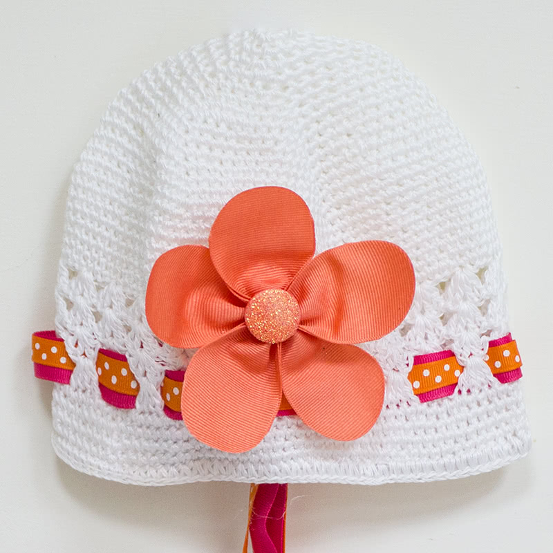 美國 Lollitops 純手工針織帽俏麗花朵系列_ # HD-06