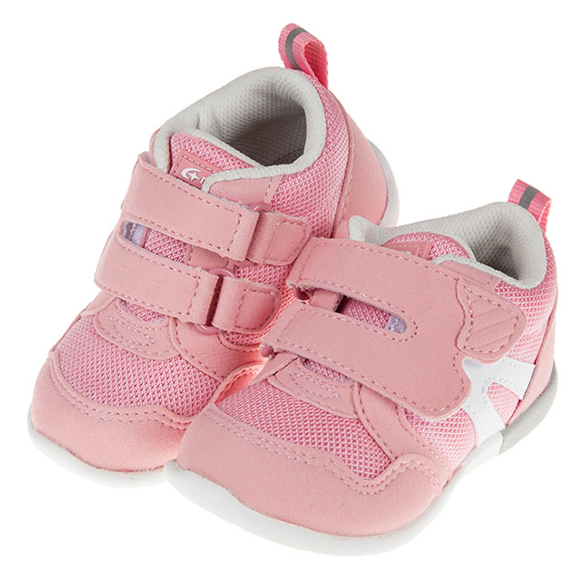 《布布童鞋》Moonstar日本粉色3E楦頭寶寶機能學步鞋(13~15公分) [ I9V114G