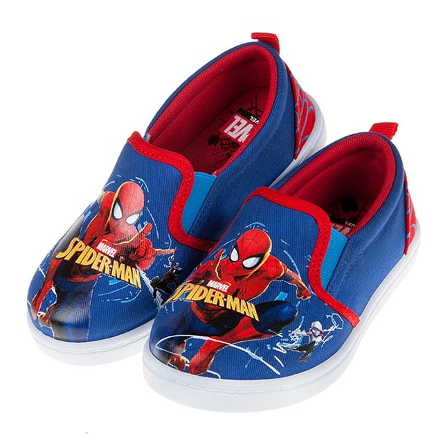 《布布童鞋》Marvel英雄系列蜘蛛人新宇宙藍紅色兒童休閒鞋室內鞋(16~21公分) [ B0G406B