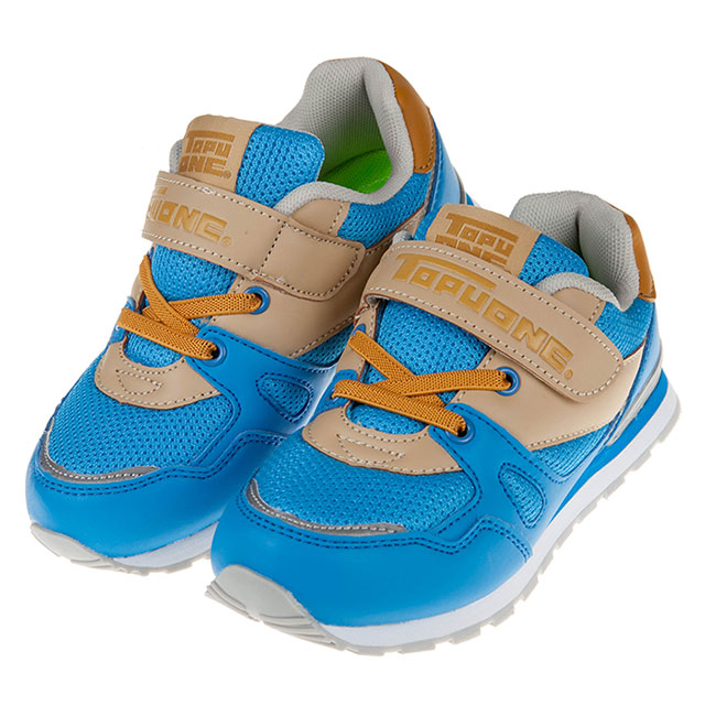 《布布童鞋》TOPUONE多彩藍色透氣兒童運動鞋(19~23公分) [ C9U545B