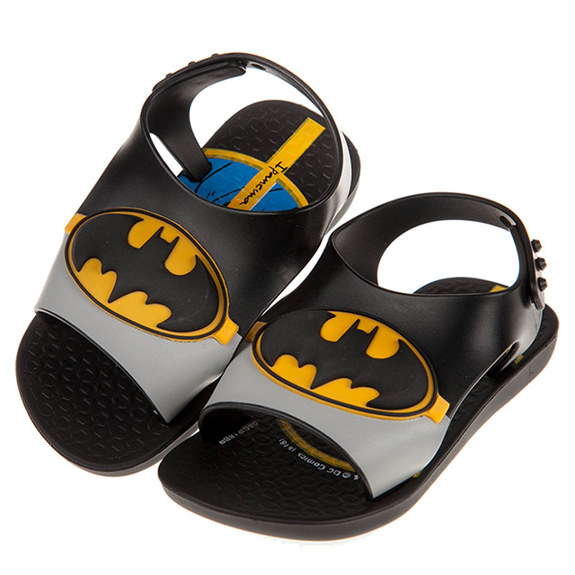 【布布童鞋】Ipanema蝙蝠俠黑色寶寶涼鞋香香鞋[ U9E766D