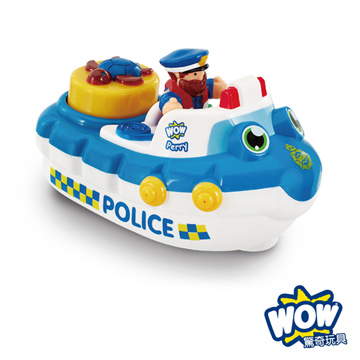 英國【WOW Toys 驚奇玩具】洗澡玩具 - 海上巡邏警艇 派瑞