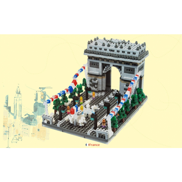 【Tico微型積木】世界建築系列-巴黎凱旋門(990+) T-1519