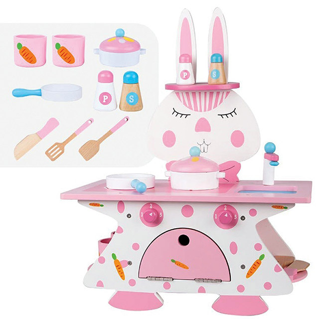【親親】木製粉紅兔廚房(MSN18004)