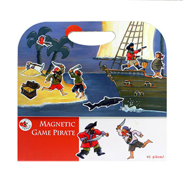 【BabyTiger虎兒寶】比利時 Egmont Toys 艾格蒙繪本風遊戲磁貼書 -海盜船冒險故事