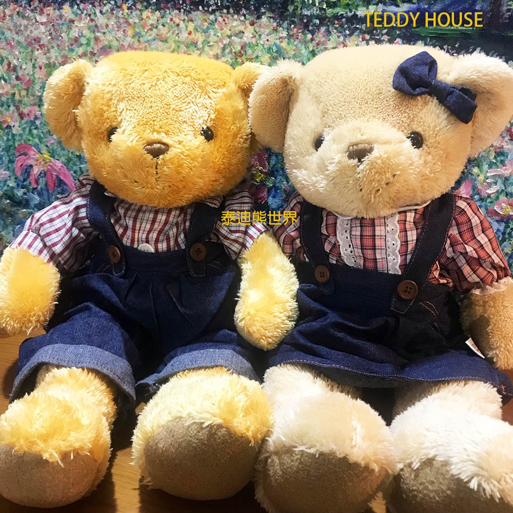 泰迪熊TEDDY BEAR鄉村情侶泰迪熊對熊~紳士淑女優雅風格是我的最愛~