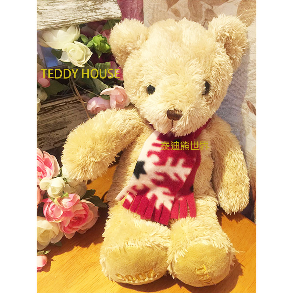 泰迪熊TEDDY HOUSE TEDDY BEAR圍巾泰迪熊(小棕)~超柔軟超讚~給心愛寶貝最佳陪伴