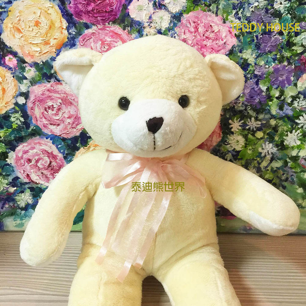 泰迪熊TEDDY HOUSE TEDDY BEAR可愛穿衣軟毛熊(米)超柔軟~讚~給寶寶最佳玩伴