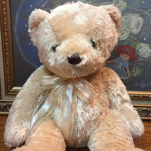 【TEDDY HOUSE】泰迪熊世界絲質軟毛熊(淺棕色)~如天然絲般超柔軟精品泰迪熊~超級柔軟哦 附許願卡