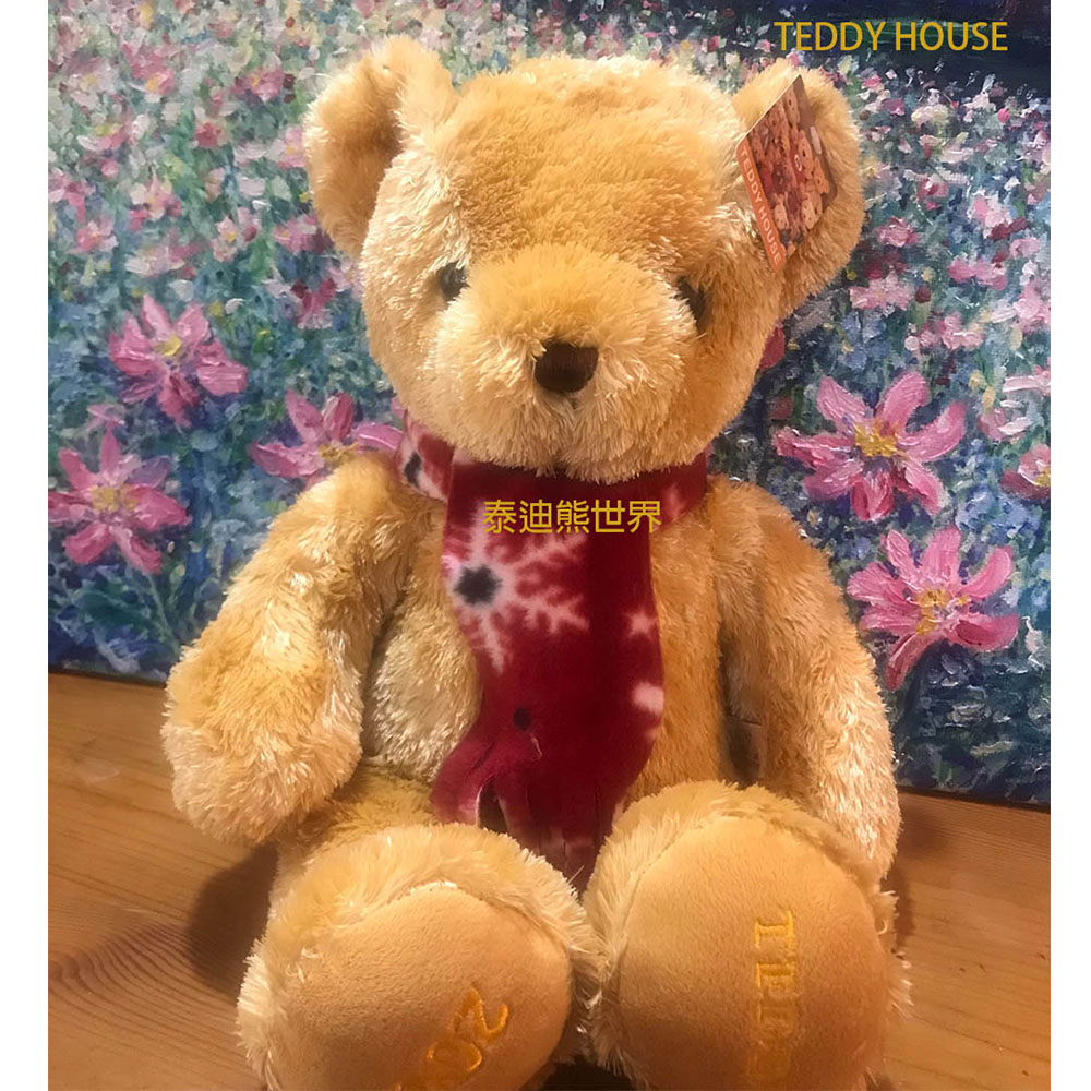 【TEDDY HOUSE】泰迪熊世界可愛玫瑰軟毛泰迪熊(棕) 有生命有靈氣泰迪熊~伴隨好運~附許願卡