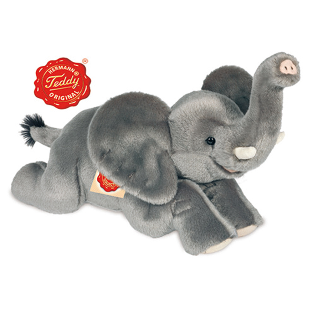 【HERMANN TEDDY】 德國製造進口Hermann Teddy可愛大象(趴)，全球限量600隻。