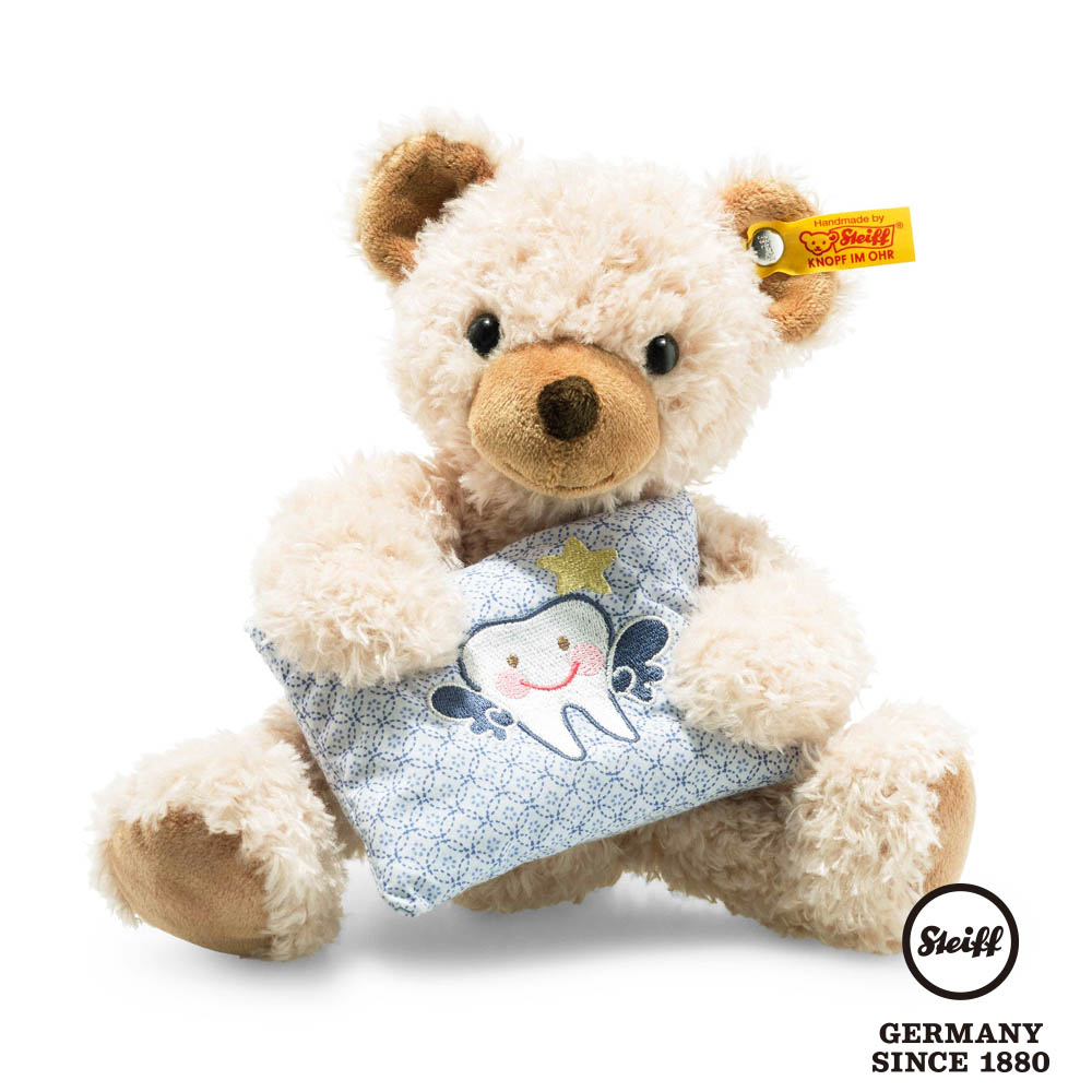 STEIFF德國金耳釦泰迪熊 - Leo tooth fairy Teddy bear 乳牙收藏袋 小熊 (動物王國)