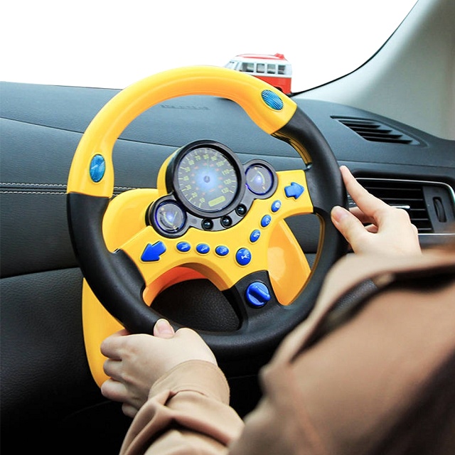 兒童模擬仿真音效方向盤 副駕駛方向盤 早教玩具