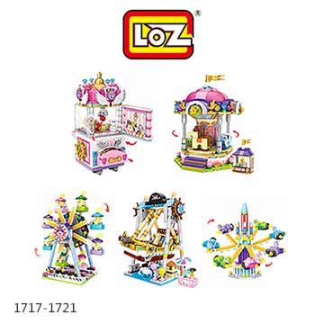 LOZ mini 鑽石積木-1717-1721 樂園系列